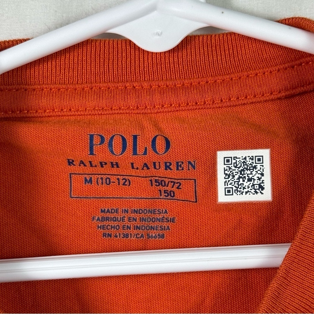 Polo by Ralph Lauren Orange Shirt Boys Size M - Picture 3 of 5